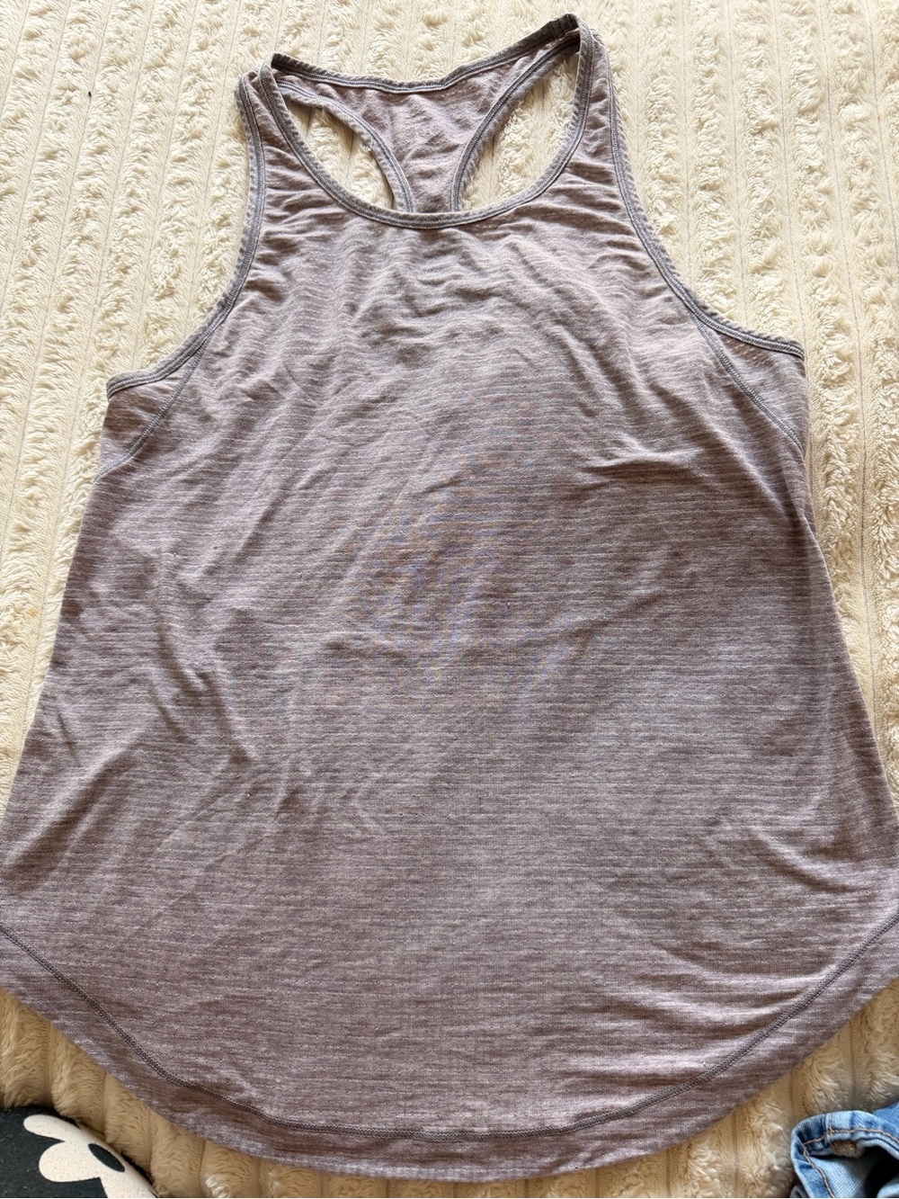 lululemon athletica Heathered Light Gray Racerback Tank